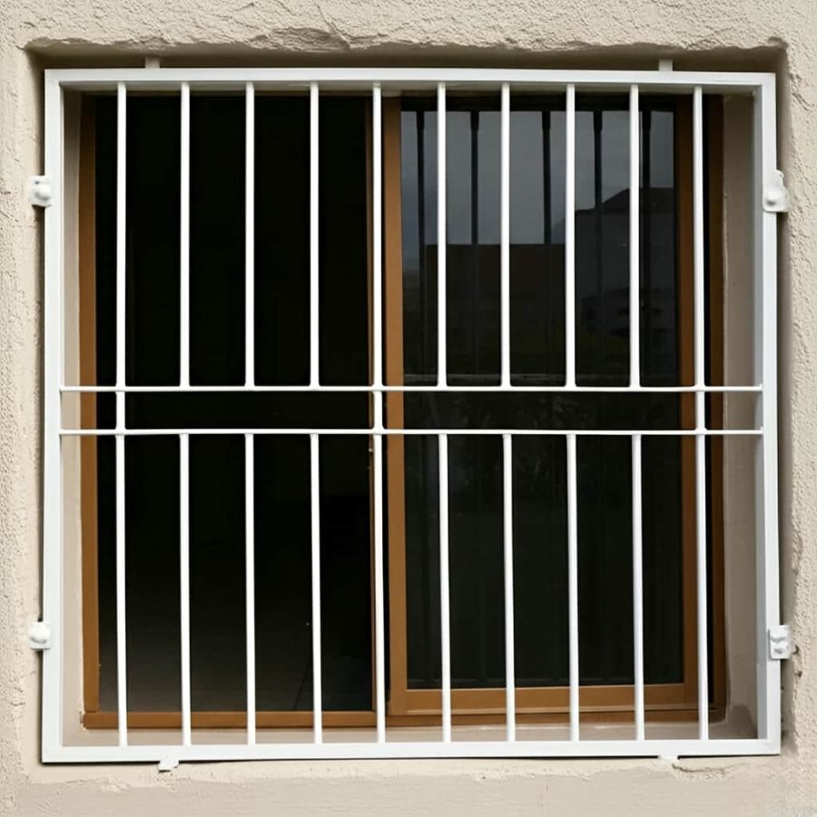 حفاظ پنجره دوجداره مدل ساده میله افقی