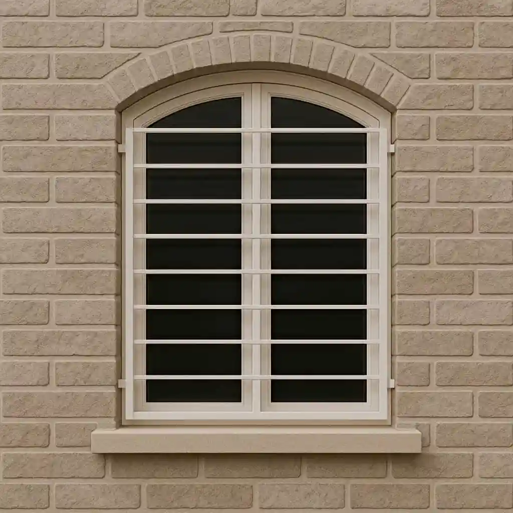 نصب حفاظ پنجره مدل ساده قوس دار