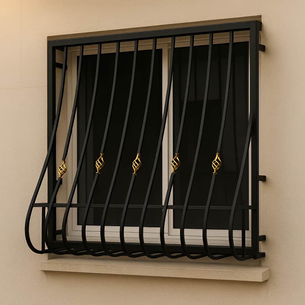 حفاظ پنجره مدل سبدی ارکیده با جاگلدانی