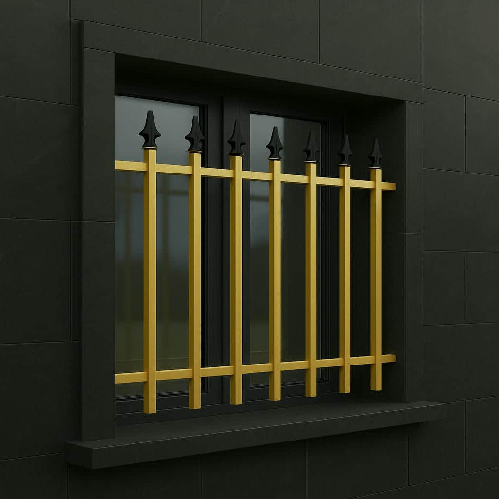 طراحی حفاظ پنجره مدل نیزه دار ساده