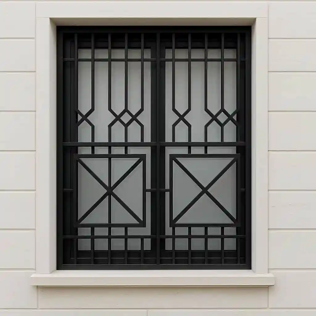 طراحی حفاظ پنجره مدل هندسی مدرن