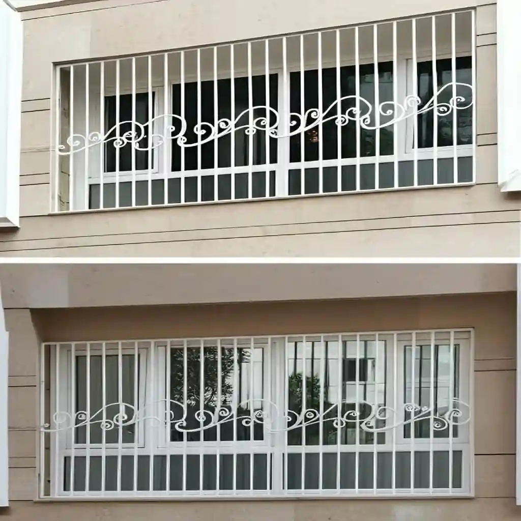 نصب حفاظ پنجره مدل گل نیلوفری