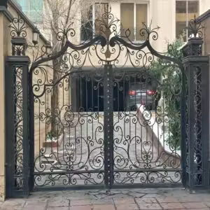 درب فرفورژه ورودی پارکینگ ساختمان درب فرفورژه ورودی پارکینگ ساختمان