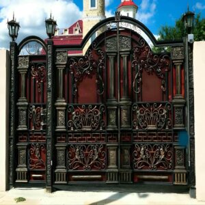 درب حیاط آهنی مدرن و مقاوم