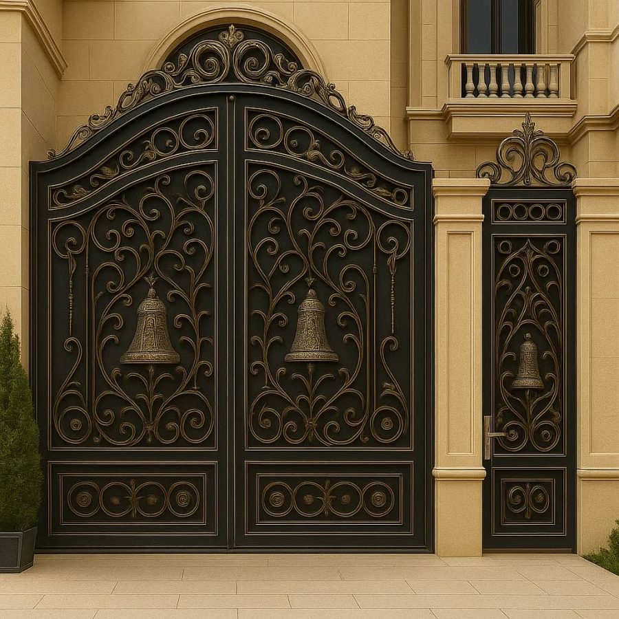 قیمت درب زنگوله با رنگ پودری