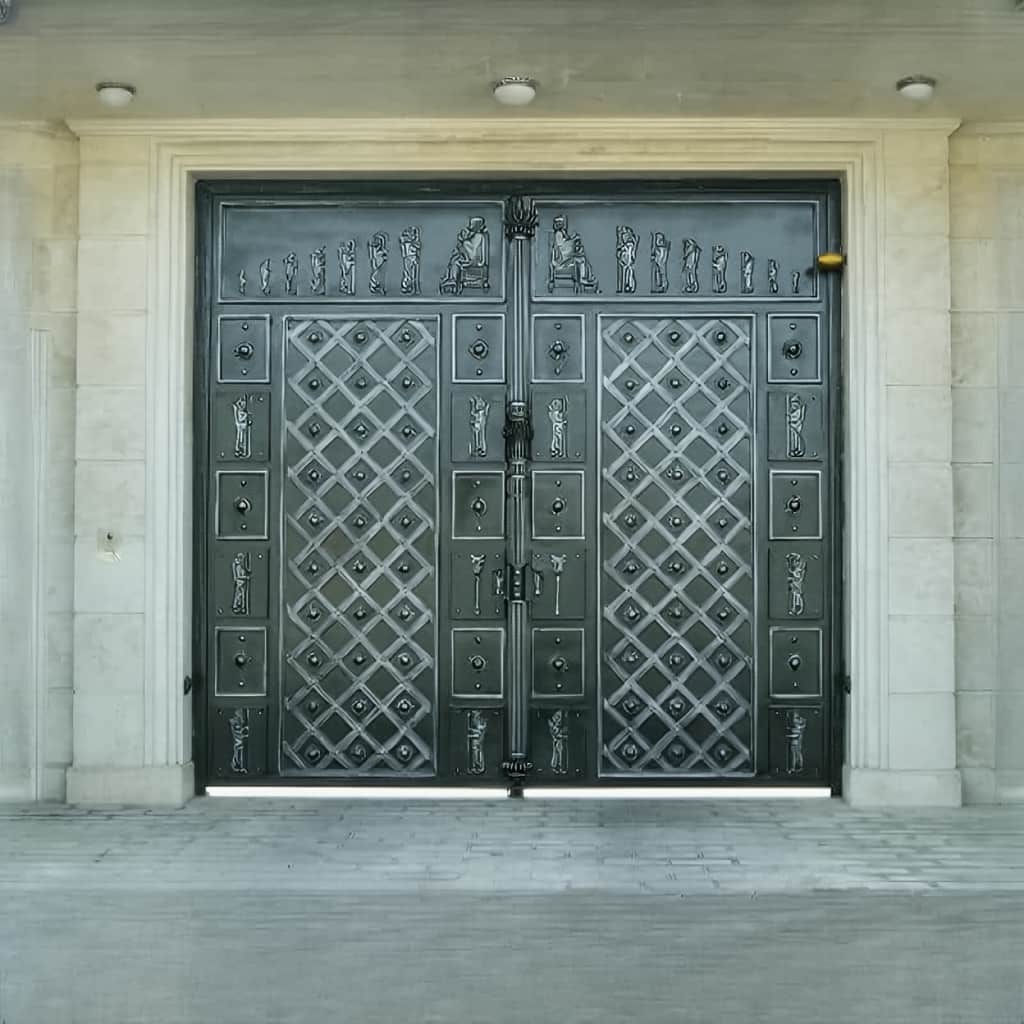 قیمت درب هخامنشی با رنگ پودری