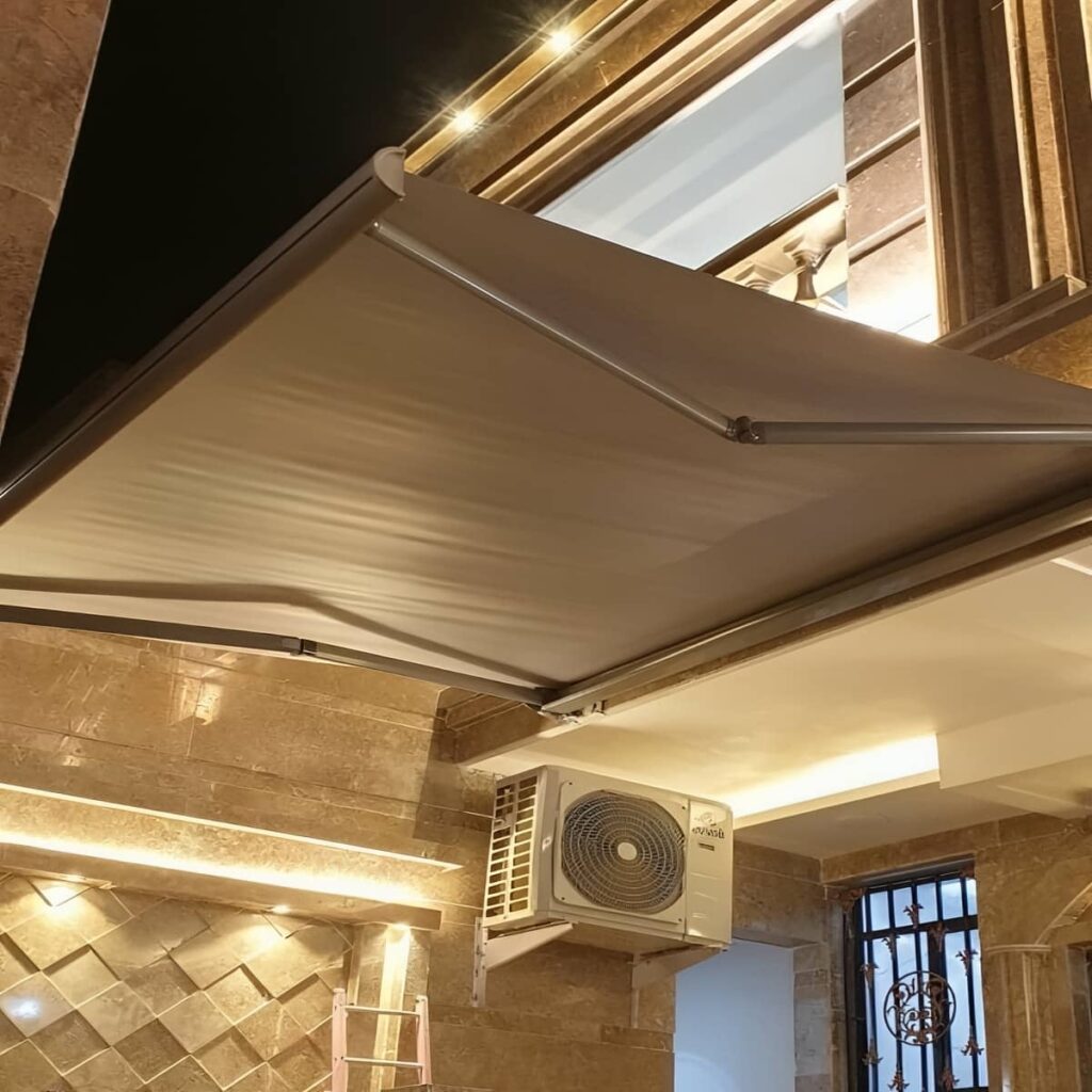 نصب سایه بان برقی اتوماتیک ضدآب در نظرآباد