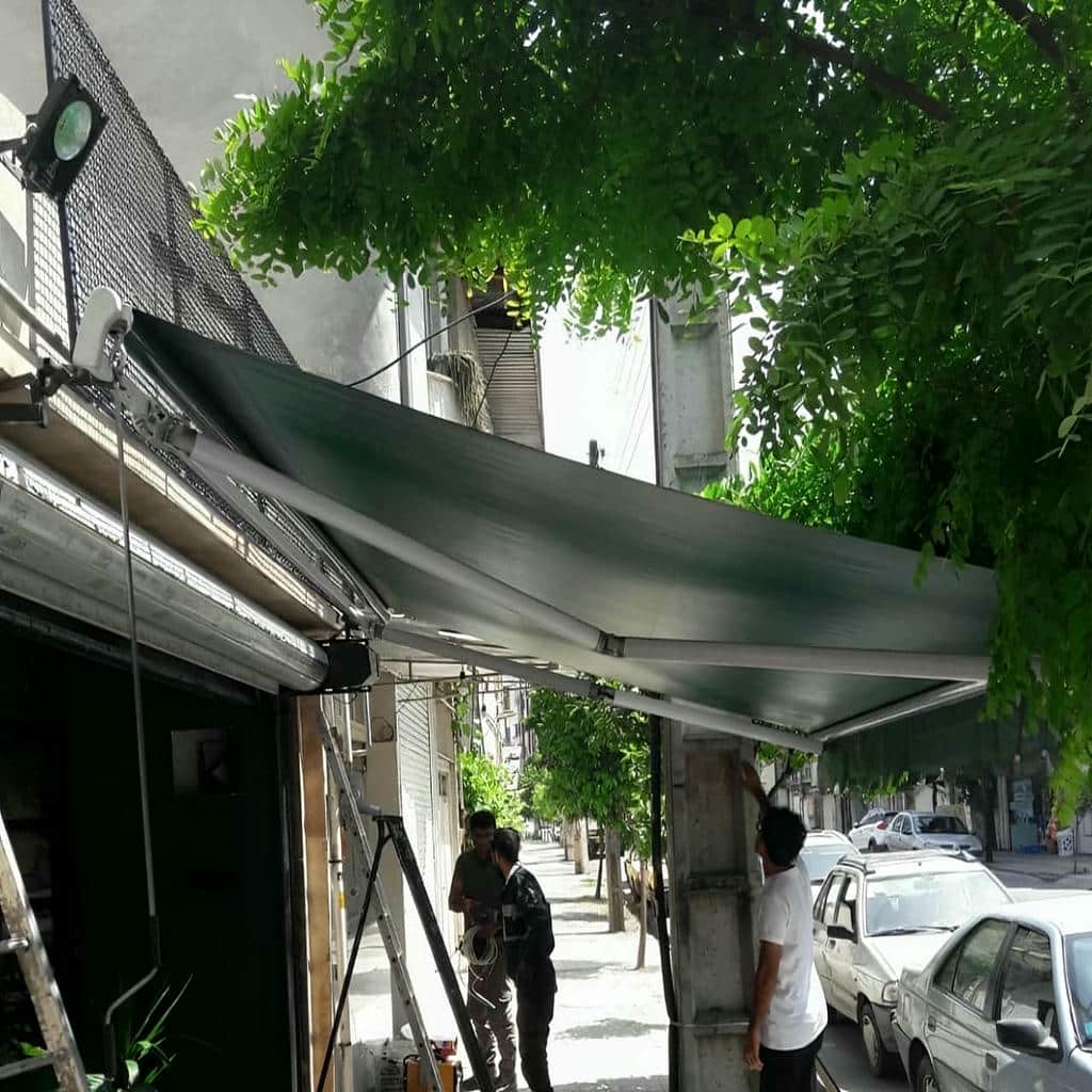نصب سایه بان برقی اتوماتیک ضدآب در بابل