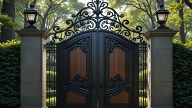 درب حیاط فرفورژه در کیش