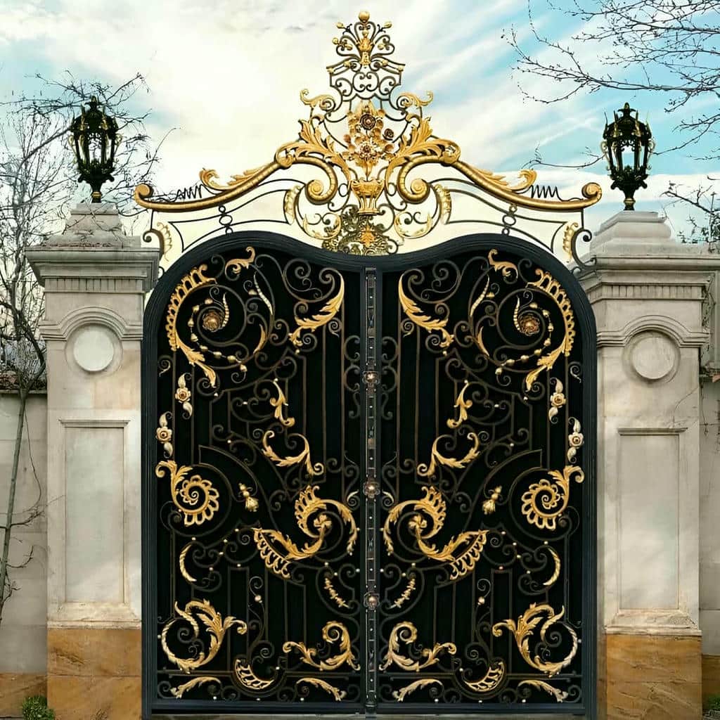 کارخانه درب حیاط فرفورژه سنگین در عظیمیه کرج
