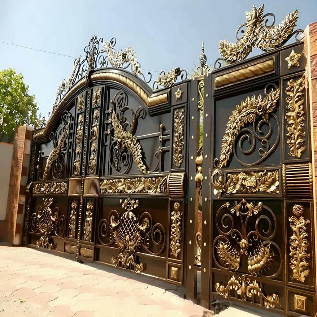 خرید درب حیاط فرفورژه ساده در زاهدان