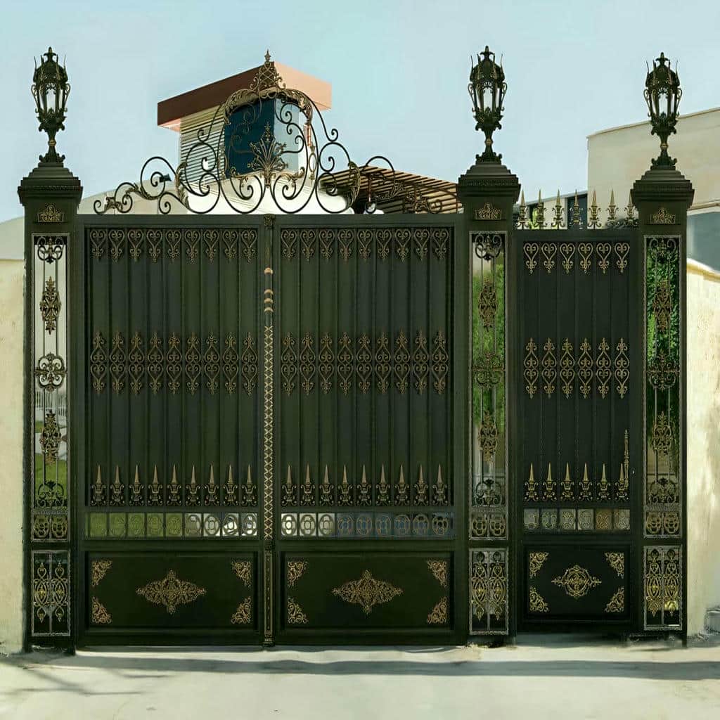 فروش درب حیاط فرفورژه سنگین در چالوس