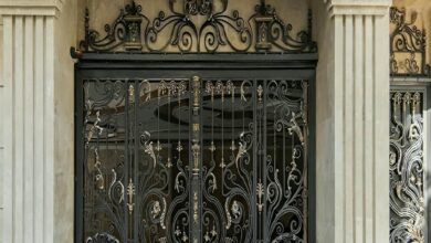 درب حیاط فرفورژه در رفسنجان
