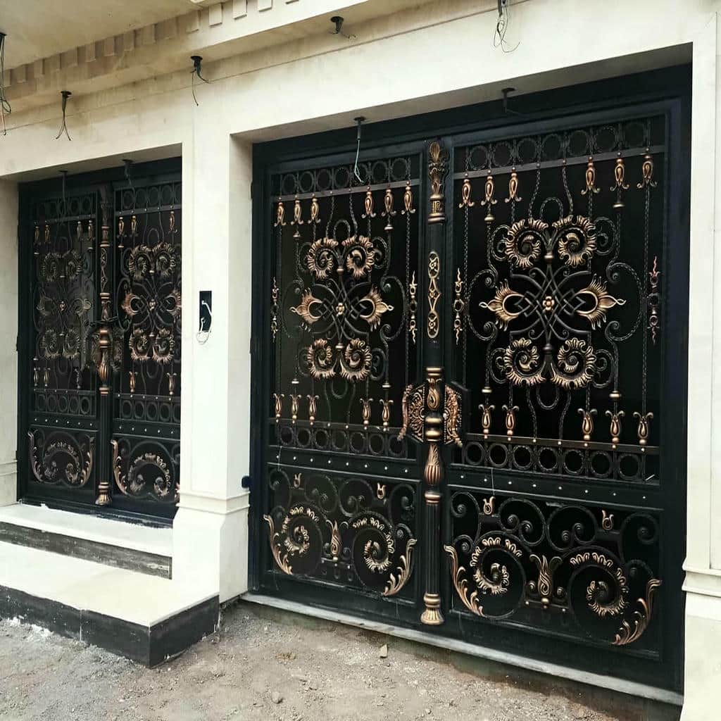 خرید درب حیاط فرفورژه سنگین در محمدشهر