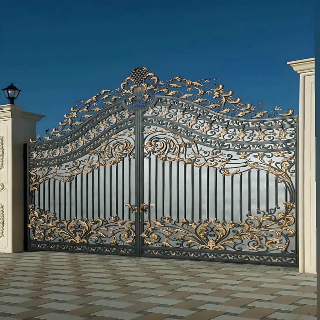 خرید درب حیاط فرفورژه ساده در سمنان