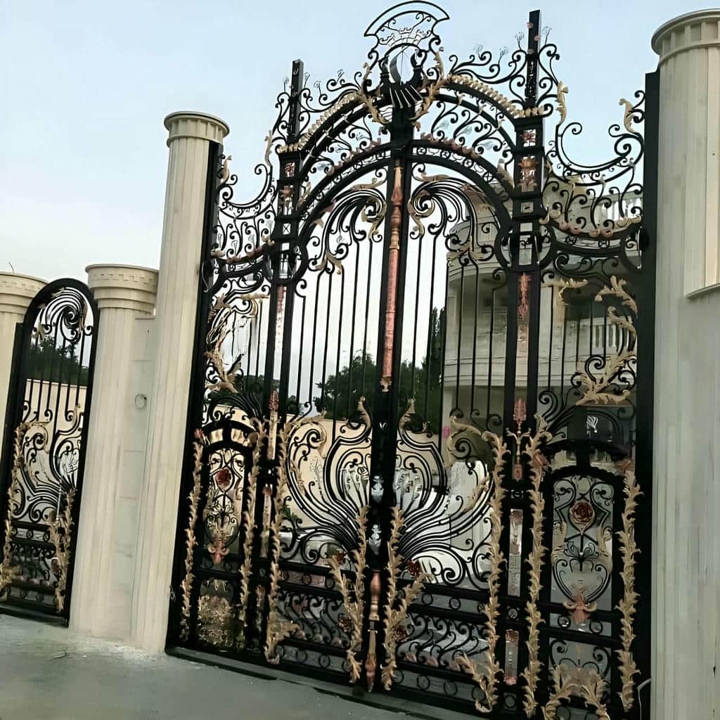 خرید درب حیاط فرفورژه ساده در کمال شهر
