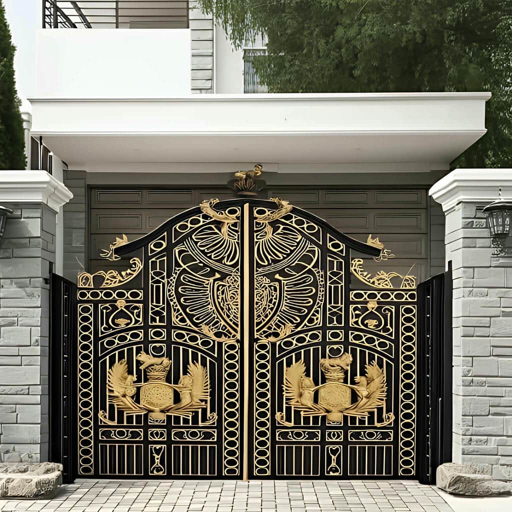 فروش درب حیاط فرفورژه سنگین در قم