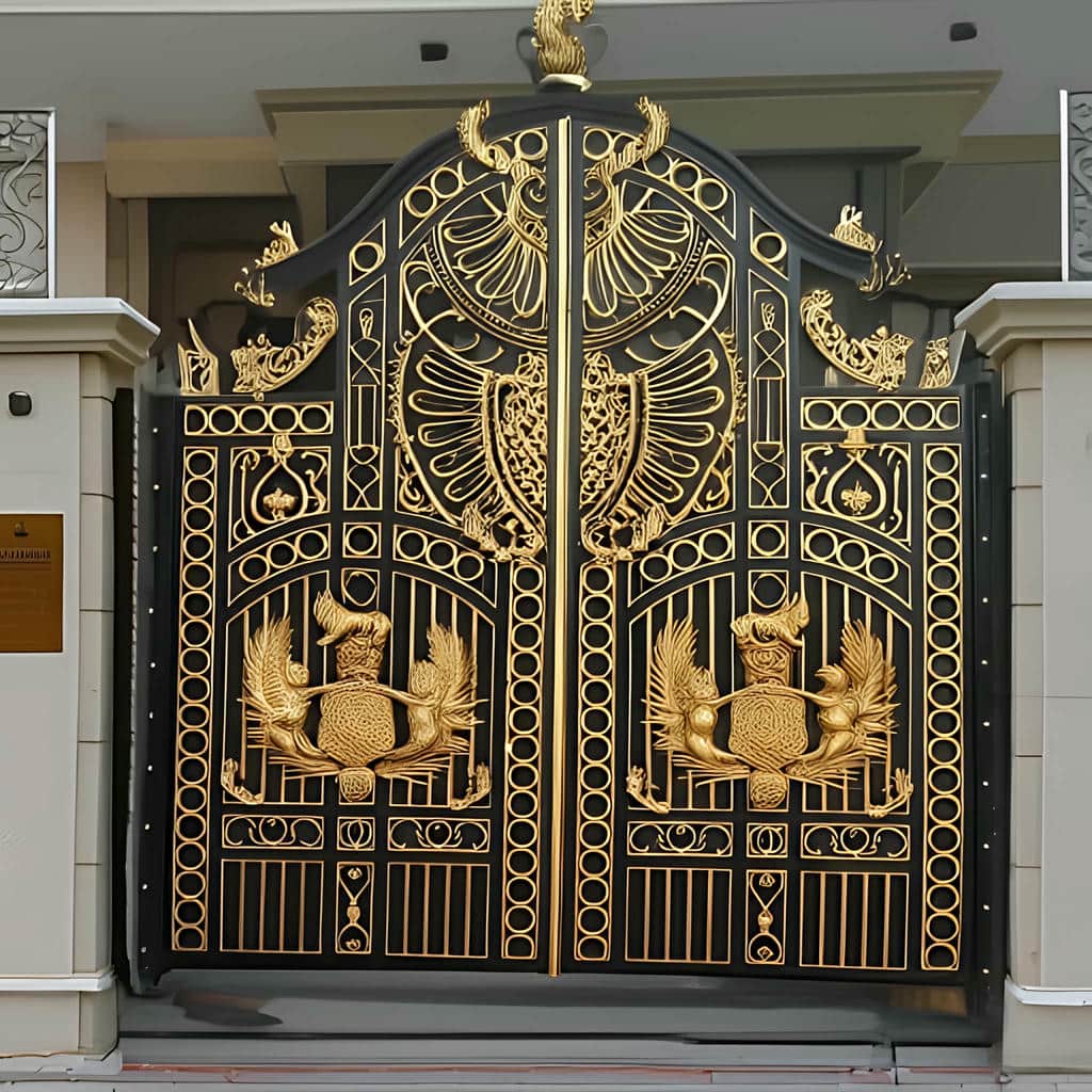 فروش درب حیاط فرفورژه مدرن در سقز