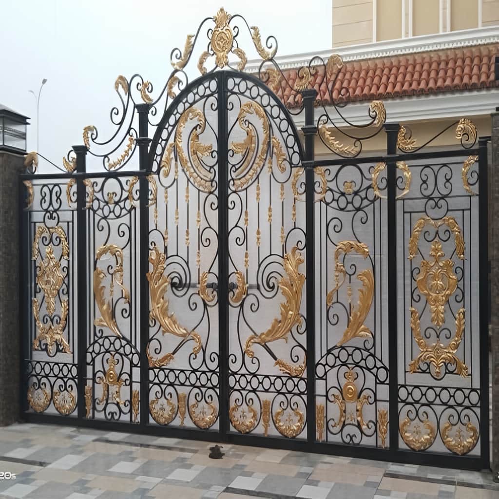 خرید درب حیاط فرفورژه ساده در شیراز