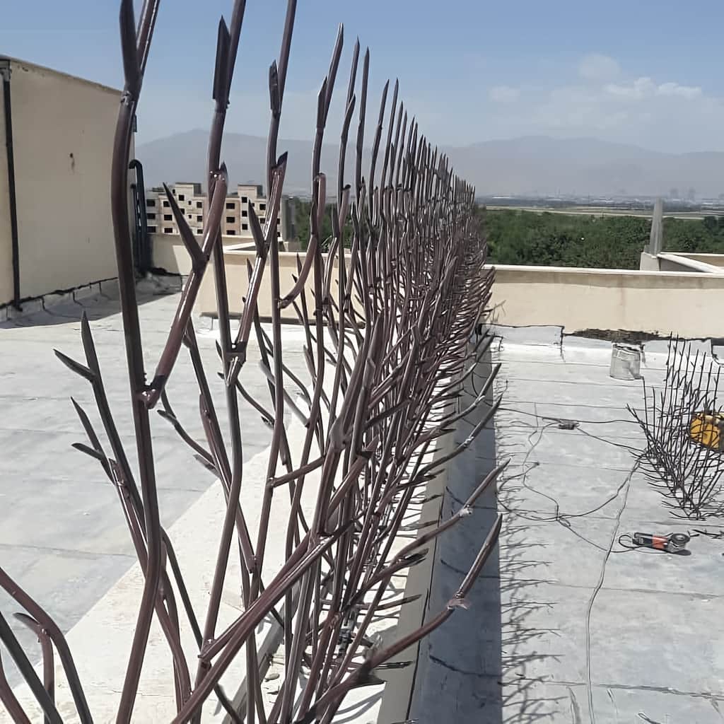 حفاظ شاخ گوزنی خاردار با نصب محکم روی دیوار