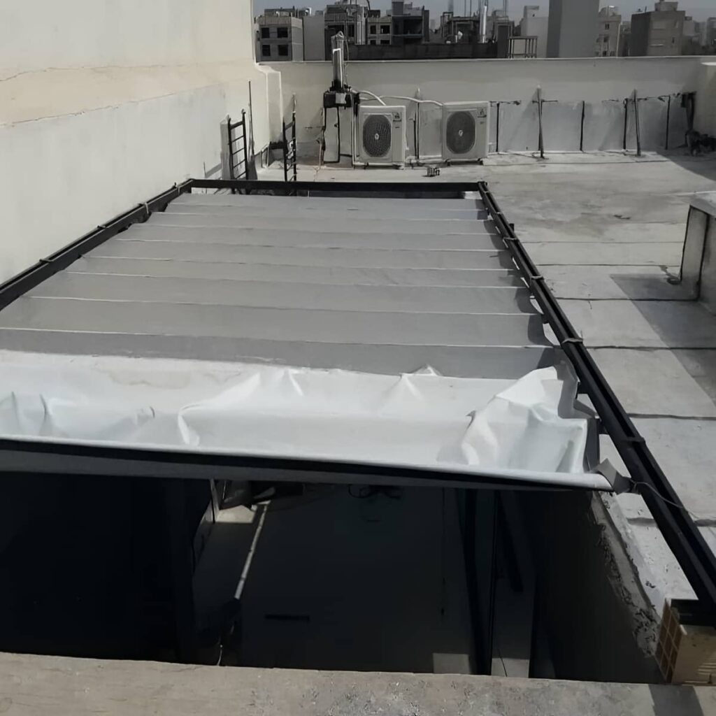 نصب سقف متحرک برقی در روف گاردن