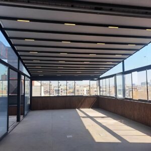سقف برقی شیشه‌ای لوکس