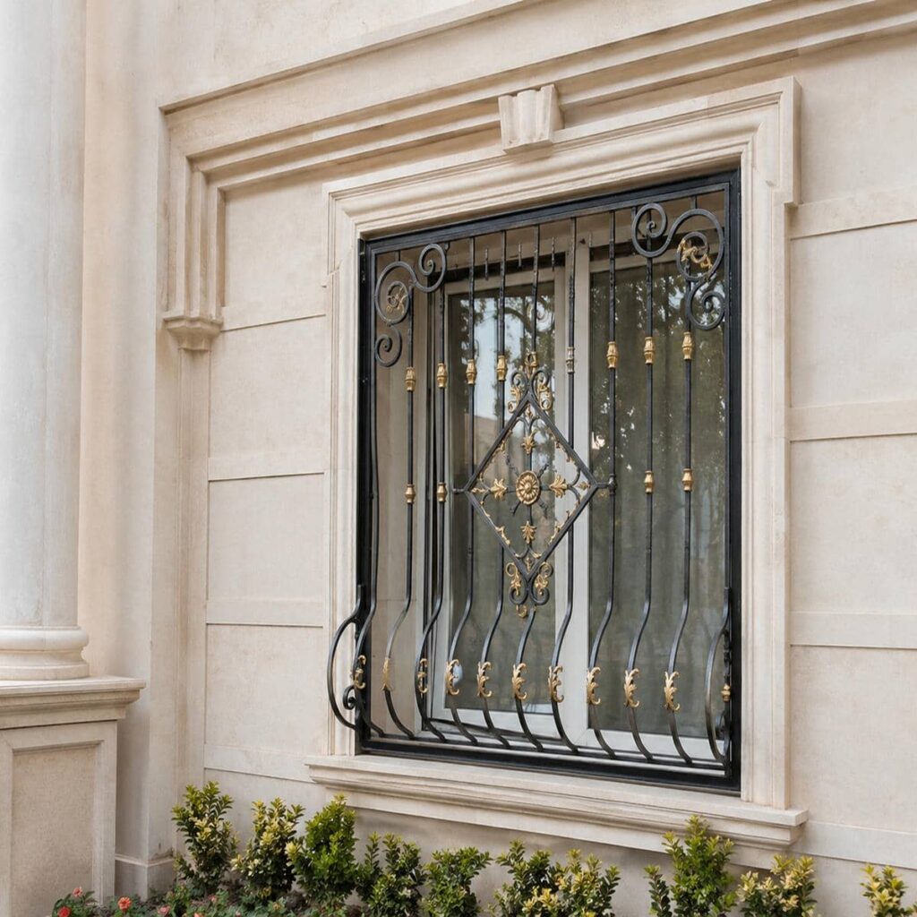 طرح کمربندی حفاظ پنجره خطی با خطوط منظم