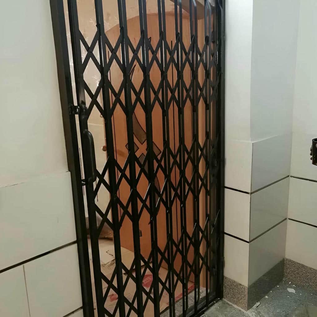 فروش درب آکاردئونی قفل مخفی کتابی با رنگ کوره‌ای