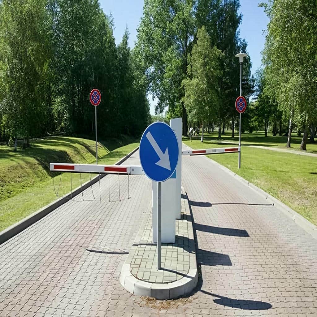 نصب راهبند بازویی LED دار پارکینگ با فتوسل ایمنی