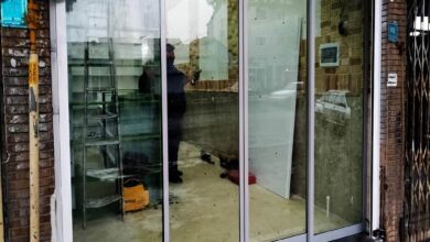 7 مدل درب اتوماتیک شیشه ای دو لنگه کشویی