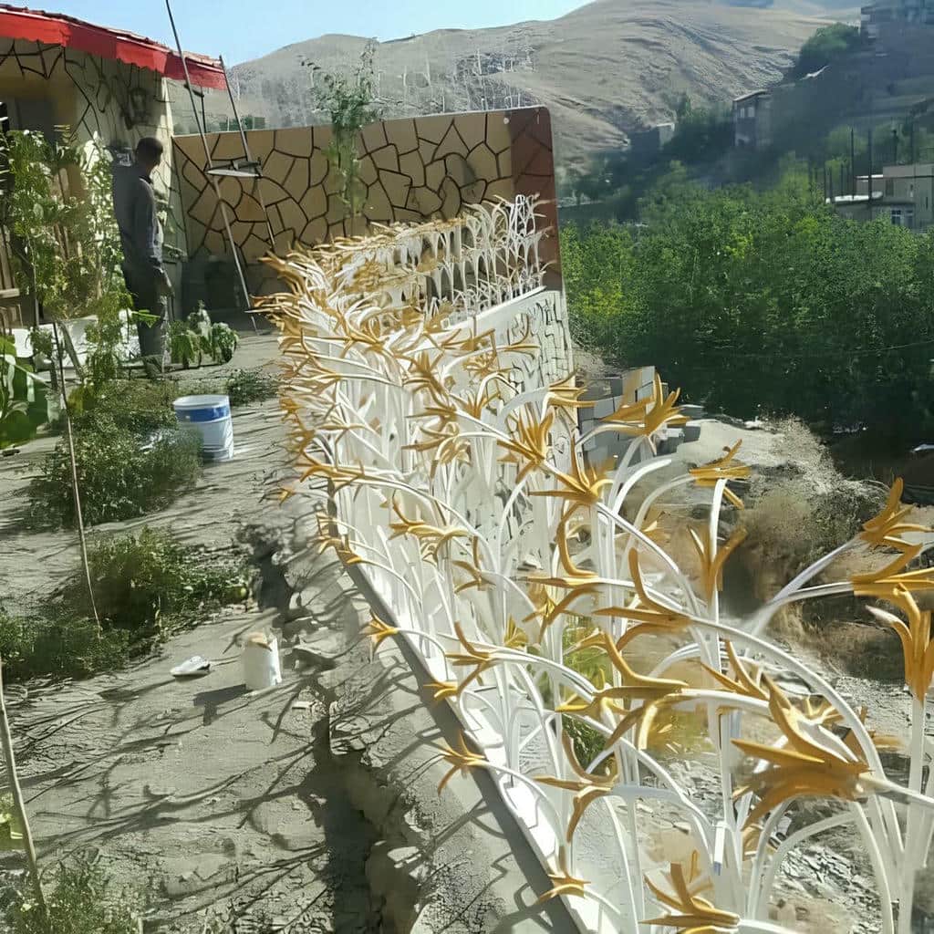 ساخت حفاظ لیلیومی روی سنگ تراورتن