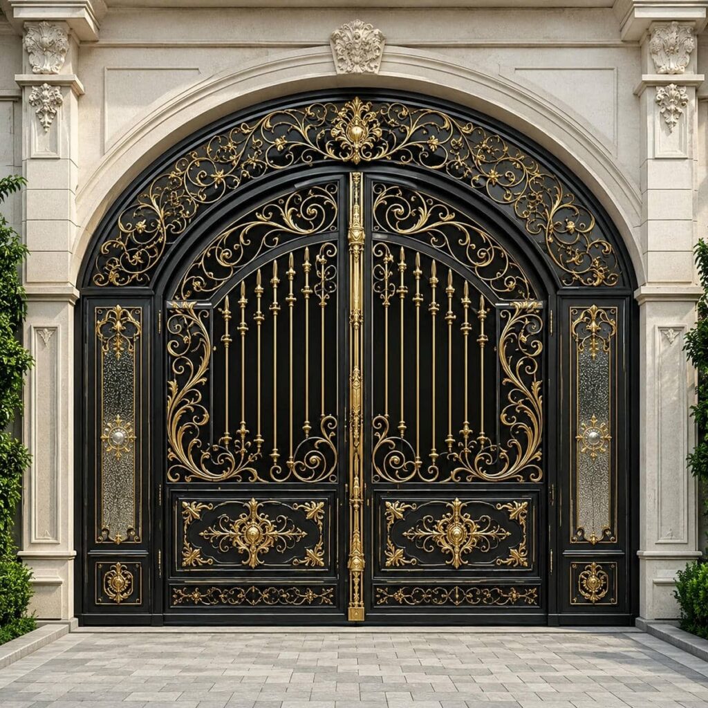 فروش درب پارکینگ ریلی ریل زمینی تمام‌پوش با حریم بیشتر