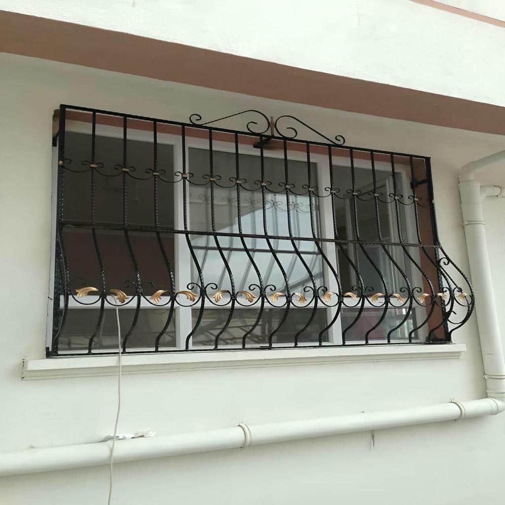 مدل شبکه‌ای نرده پنجره ساده پروفیلی