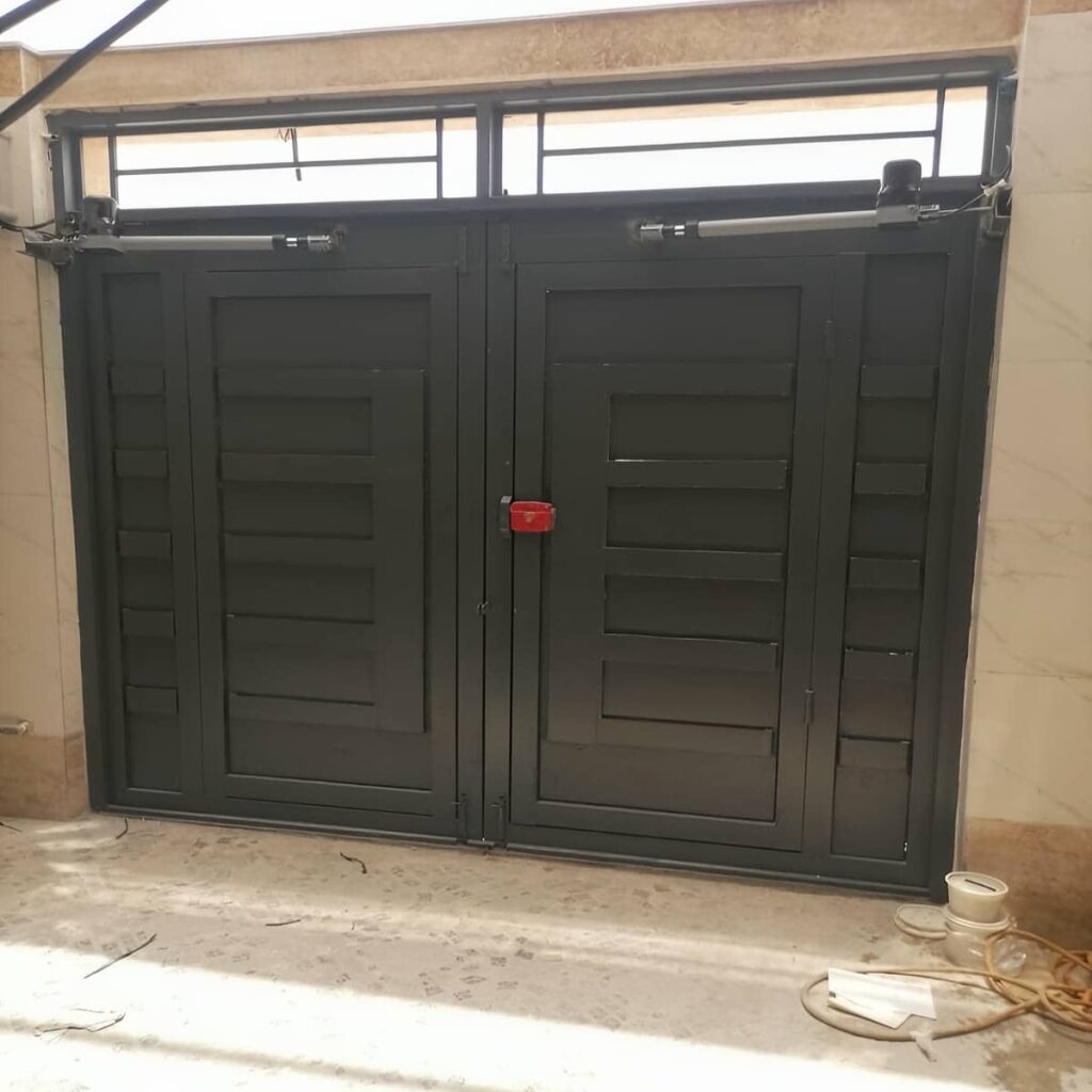 نصب جک درب پارکینگ الکترومکانیک خانگی روی ستون کمعمق