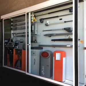 11 طرح جک بازویی درب پارکینگ دو لنگه