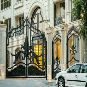 8 طرح درب حیاط برش لیزری هندسی