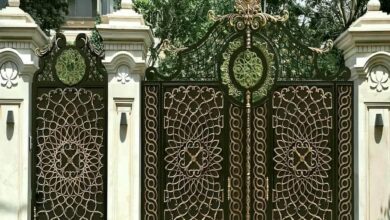 10 طرح درب ورودی ساختمان فلزی لابی