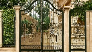 8 طرح درب پارکینگ لولایی ستون دار
