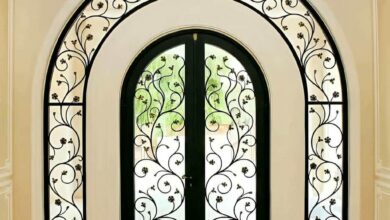 10 طرح درب پارکینگ فلزی دو لنگه