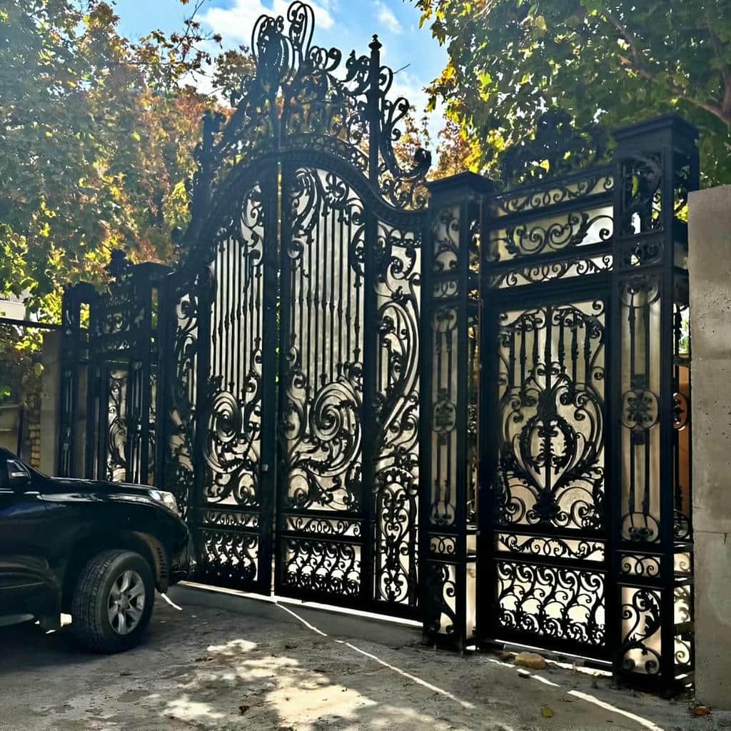 قیمت درب حیاط کشویی ریل زمینی دستی و اتوماتیک