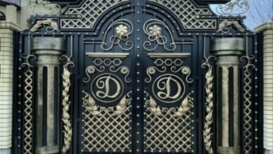 9 مدل درب پارکینگ مینیمال خطی