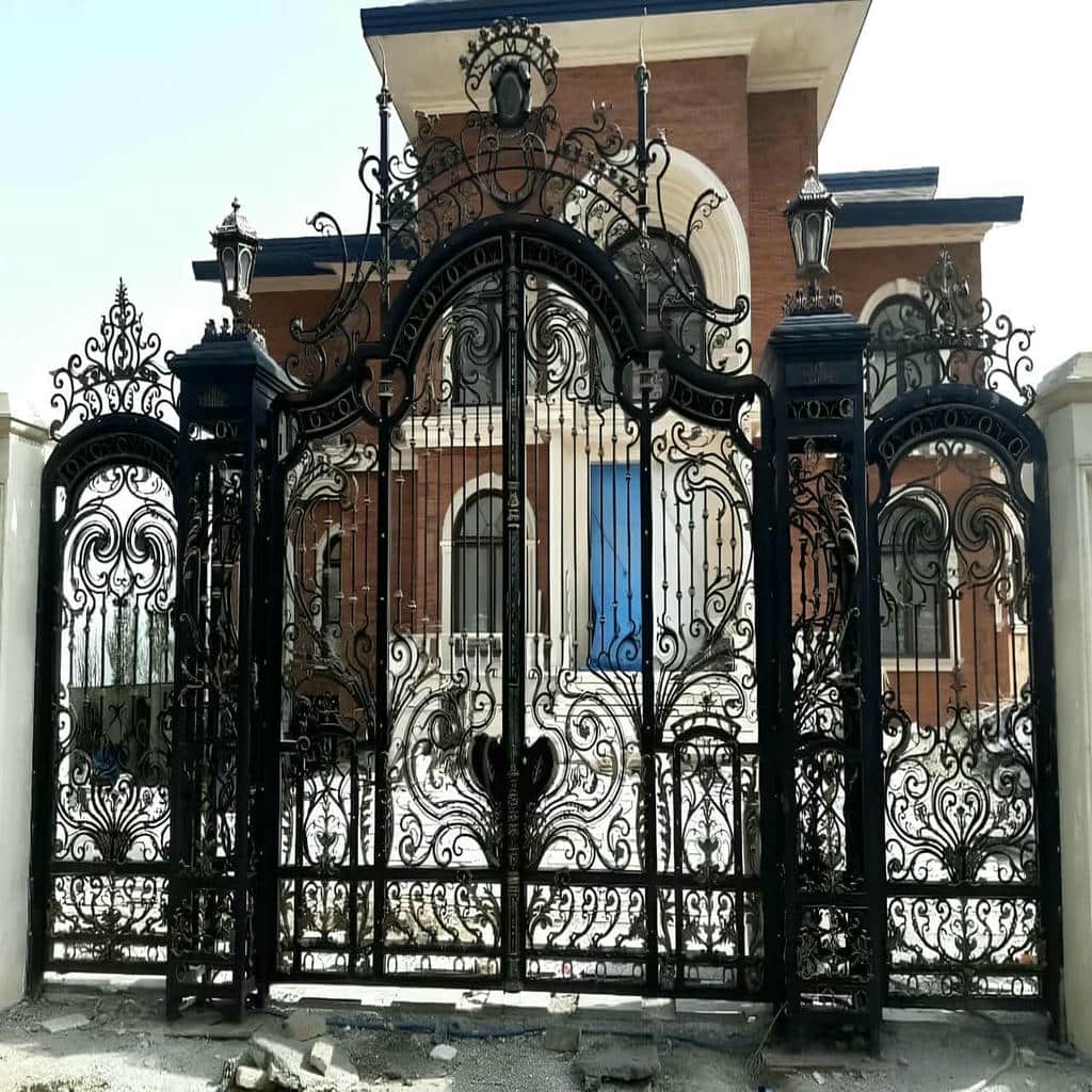 خرید درب فلزی حیاط حصاری عمودی تک لنگه