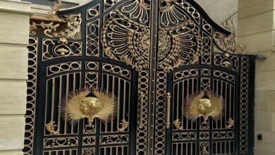 8 مدل درب حیاط مشبک نورگیر