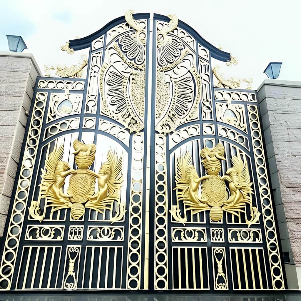 خدمات نصب درب باغ آهنی قوسی دو لنگه