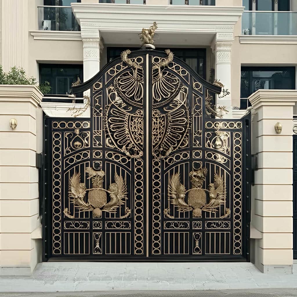 ساخت درب پارکینگ کشویی محوطه با شاسی تقویت‌شده