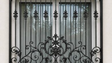 8 طرح نرده پنجره فرفورژه گل دار