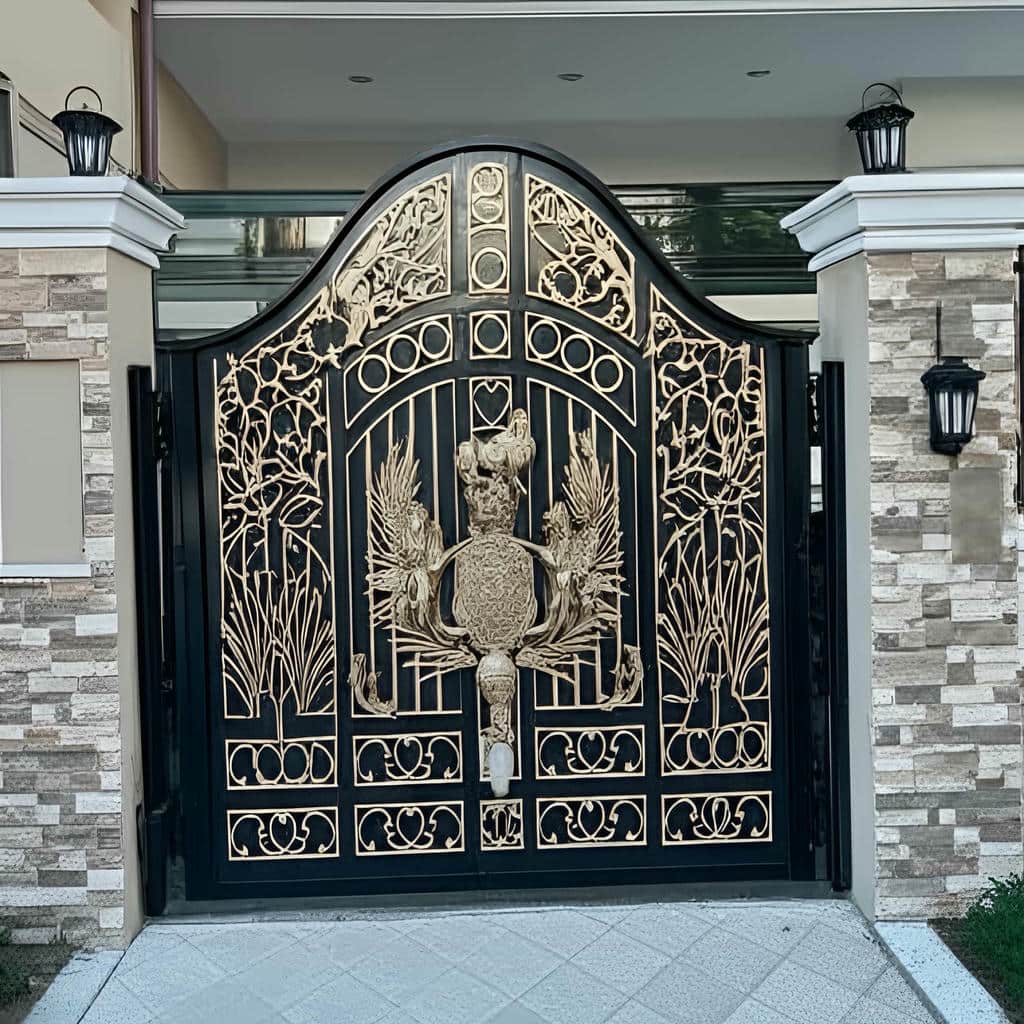 قیمت درب حیاط با گلنرده فرفورژه