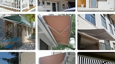 سایبان بازویی ساختمان مسکونی