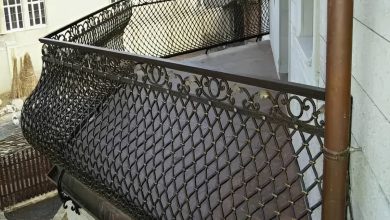 نرده آلومینیومی بالکن با رنگ سفید