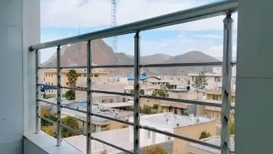 حفاظ بالکن فلزی با پوشش مقاوم